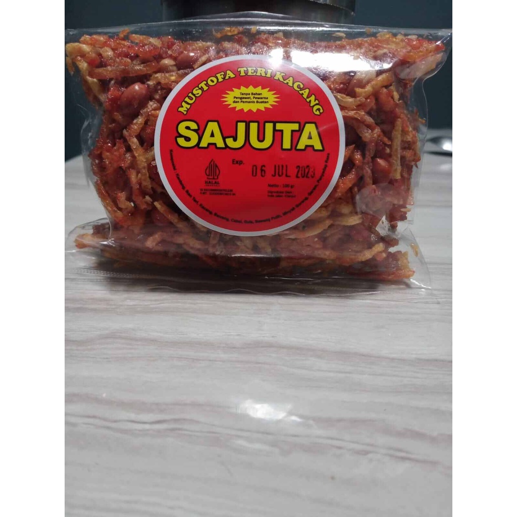 

Balado Mustofa teri kacang Sajuta 100gr