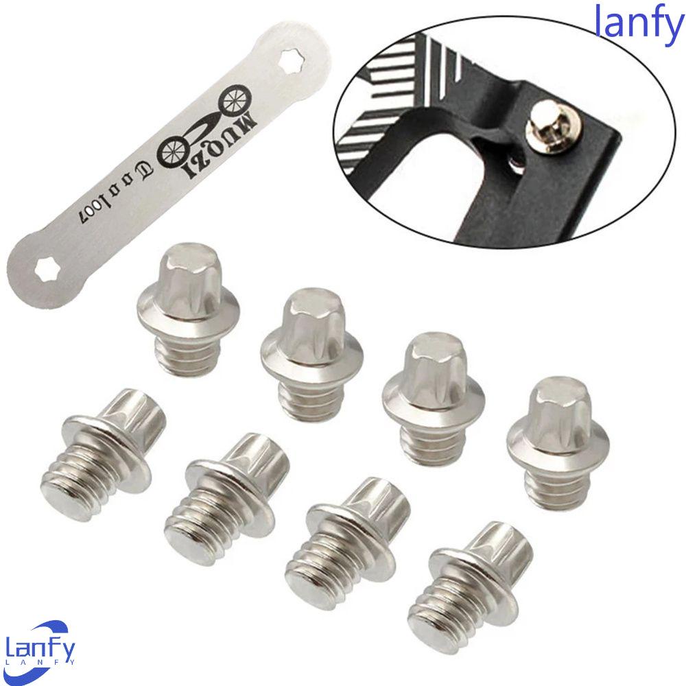 Lanfy Baut Pedal Sepeda Bersepeda 50PCS Bagian Sepeda Pedal Bagian Dengan Kunci Pas Pedal Sepeda Pedal Skid-proof Studs