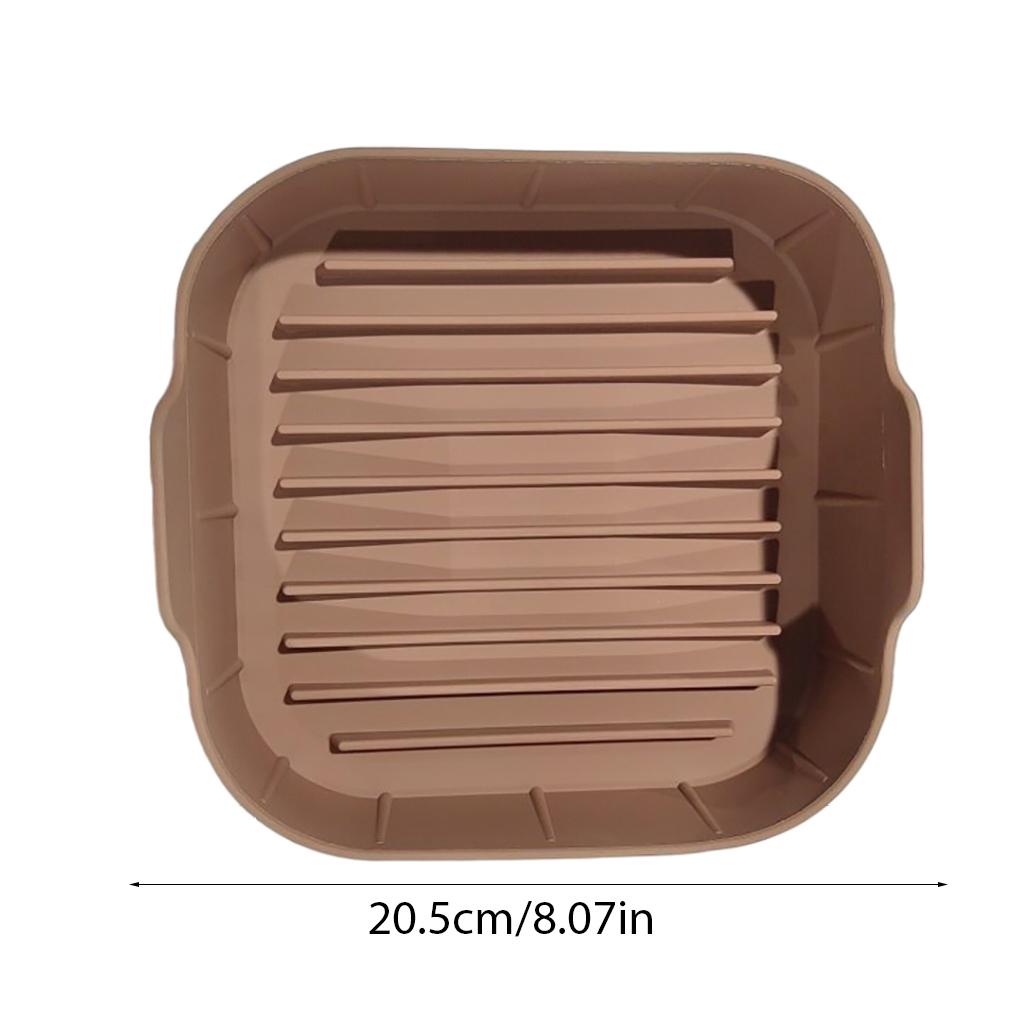 Air Fryer Liner Non Stick Silicone Basket Pengganti Tahan Panas Grease-Proof Removable Baking Rack Roasting Bakeware