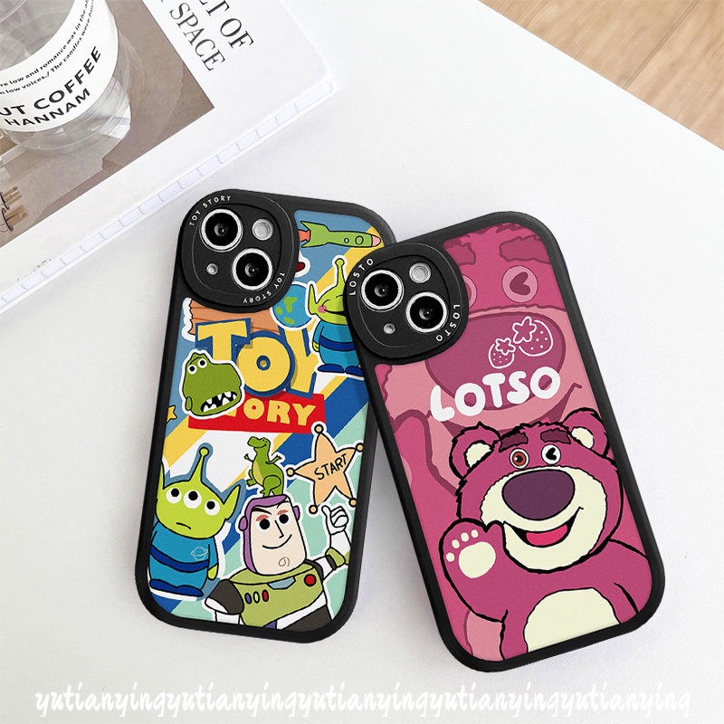 Manyocase Beruang Strawberry Lucu Untuk Realme C30 C30S C55 C15 5i 5S 6i C3 C20 C20A C11 2021 C25 C12 C25s Cerita Mainan Kartun Yang Indah Soft Cover