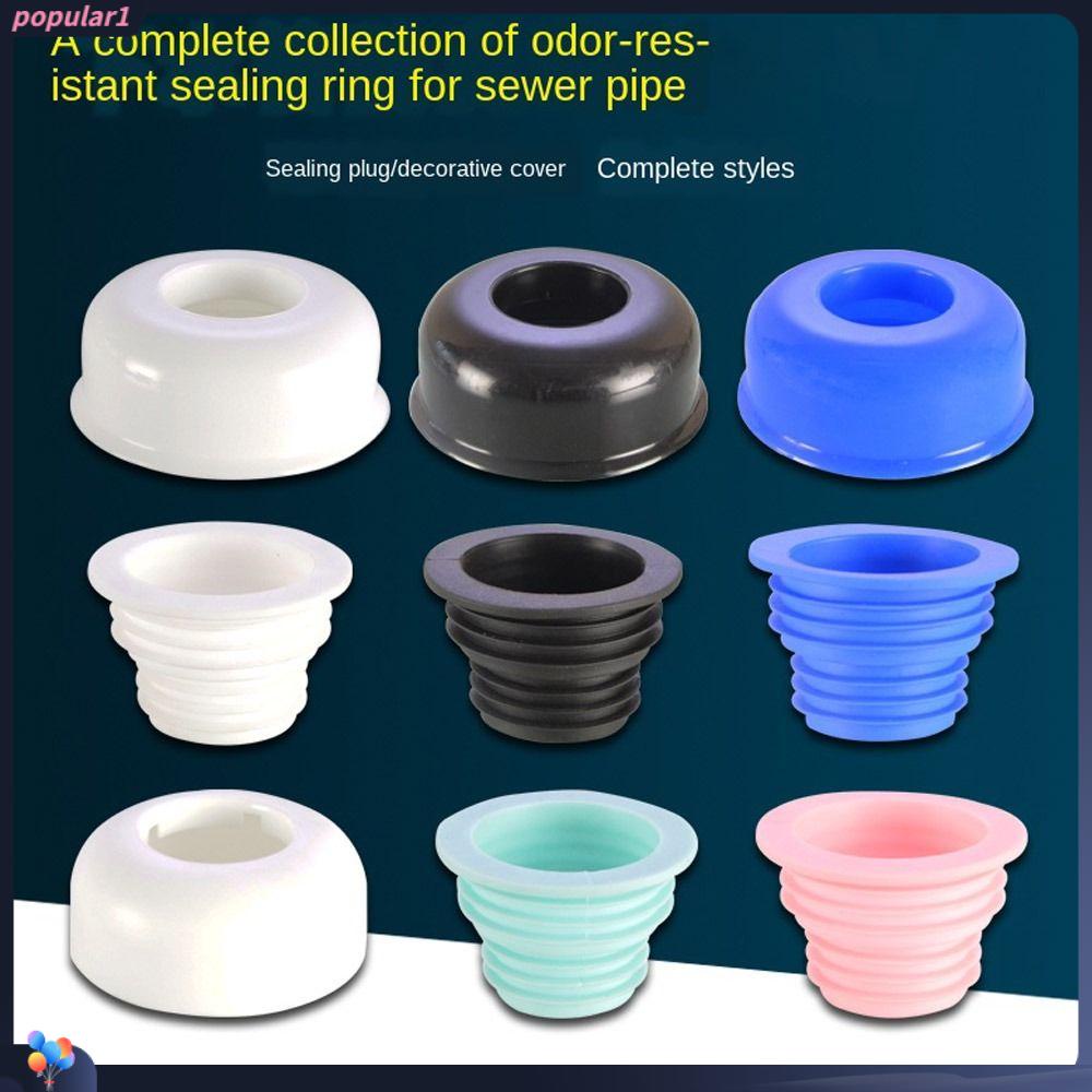 Populer Cincin Seal Pipa Selokan Kamar Mandi Dapur Konektor Pipa Penutup Sealing Teleskopik Anti Bau Floor Drain Plug