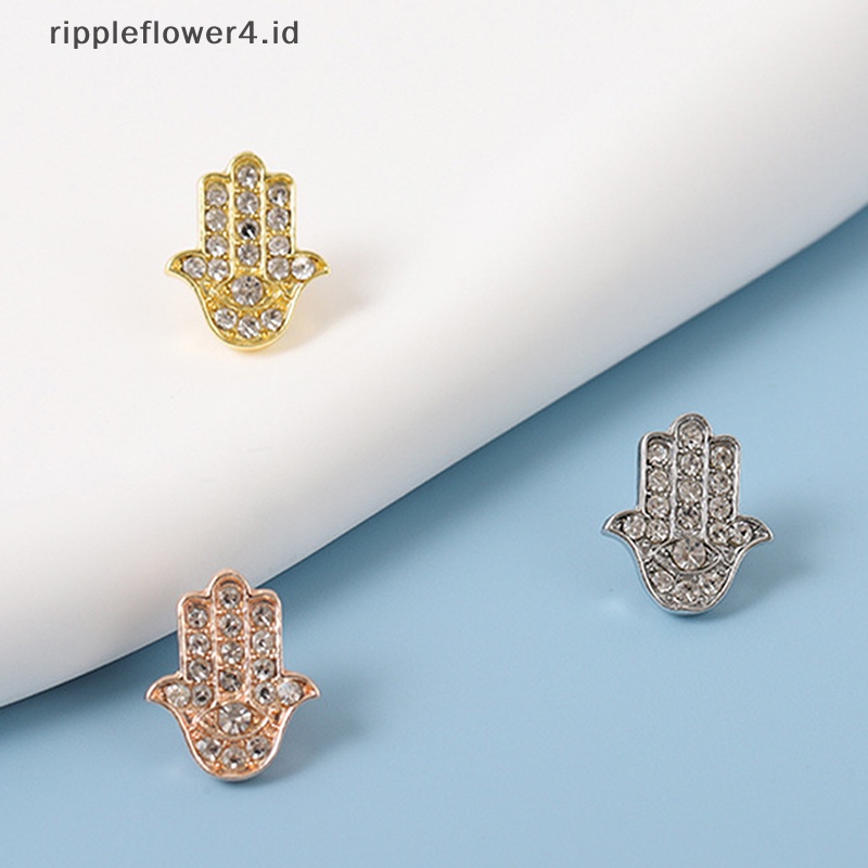 {rippleflower4.id} Kreatif Watch Band Ornamen Bros Wristbelt Cincin Hias Tali Paku Studs~