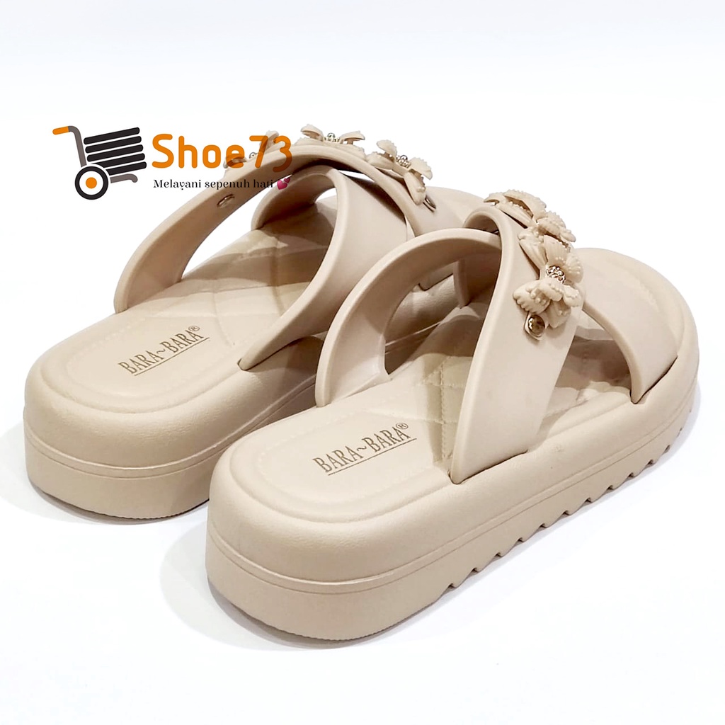 BARA-BARA JSL 2208 V25 NEW SIZE 36-40 ORIGINAL l Sandal Selop Silang Jelly Wanita l Sendal Kokop Cewek Impor