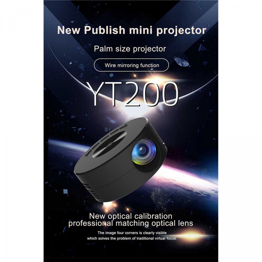 Proyektor Mini Portable LCD Full HD 1080P Build in Speaker