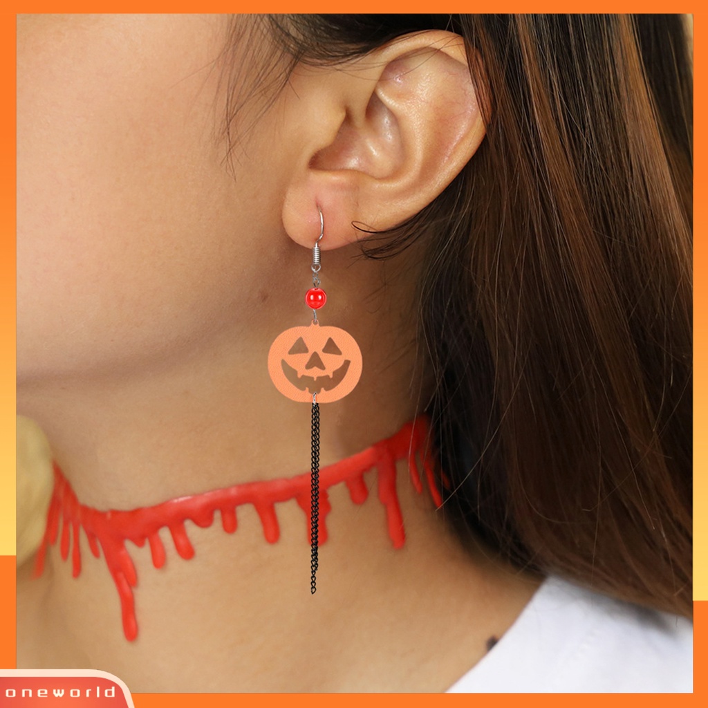 [WOD] 1pasang Anting Halloween Semua Pertandingan Indah Hias Spider Web Anting Fashion Untuk Pesta