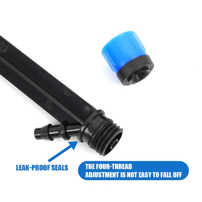 360° Sprinkler Adjustable Irigasi/ Plug-in Scattering Spray Dripper/ Nozzle Penyiram Tanaman Kebun