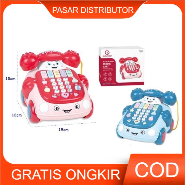 Mainan Anak PHONE CART MULTIFUNCTIONAL B/O Mainan Mobil Phone Edukasi