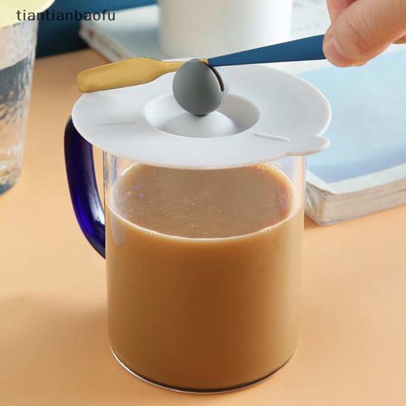 [tiantianbaofu] Reusable Silicone Cup Cover Lucu Seal Suction Cup Cover Tahan Debu Anti Bocor Teh Kopi Tutup Cap Cangkir Aksesoris Butik