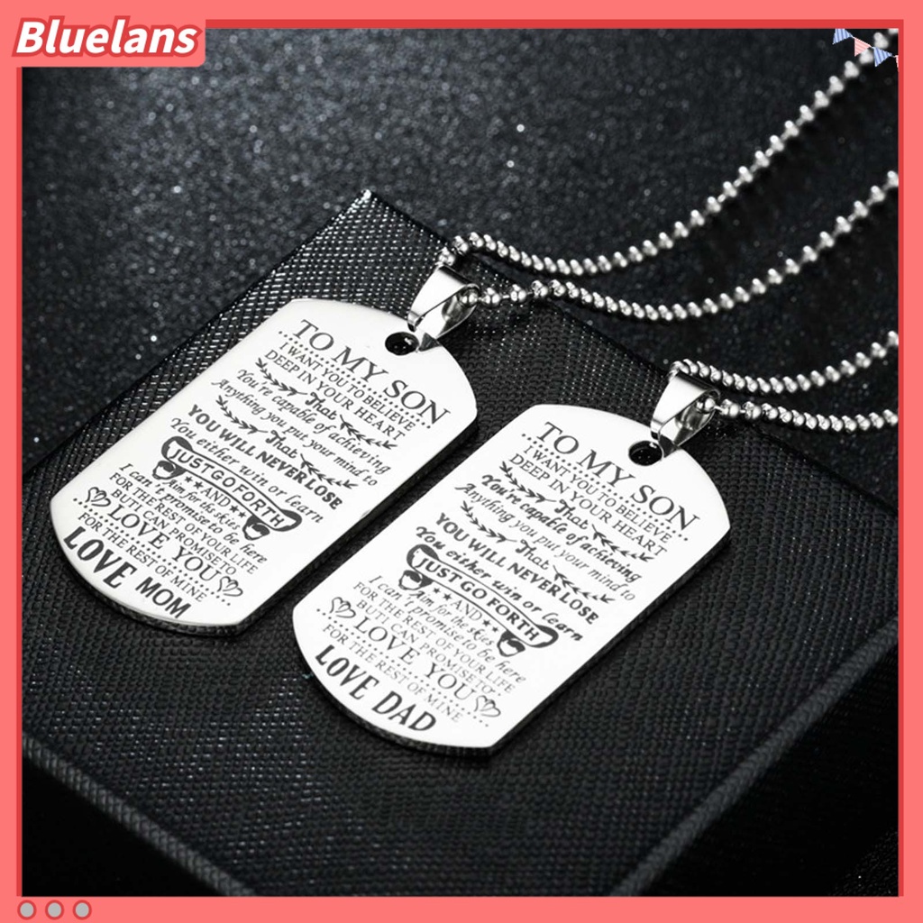 [BLS] Bola Rantai Hip Hop Penjaga Kalung Baja Titanium Untuk Anakku Tag Sweater Kalung Perhiasan Aksesori