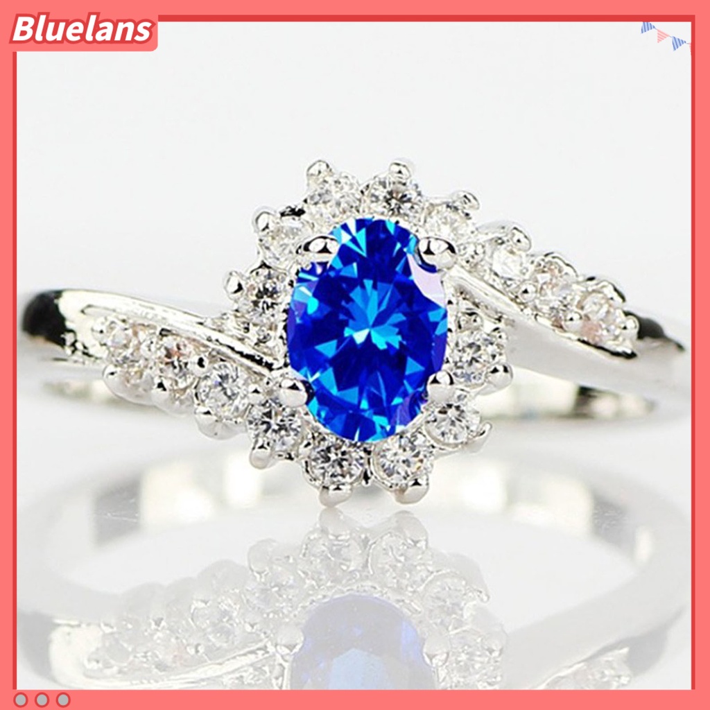 [BLS] Perhiasan Cincin Geometris Pengerjaan Halus Indah Bersinar Cubic Zircon Ring Untuk Pesta