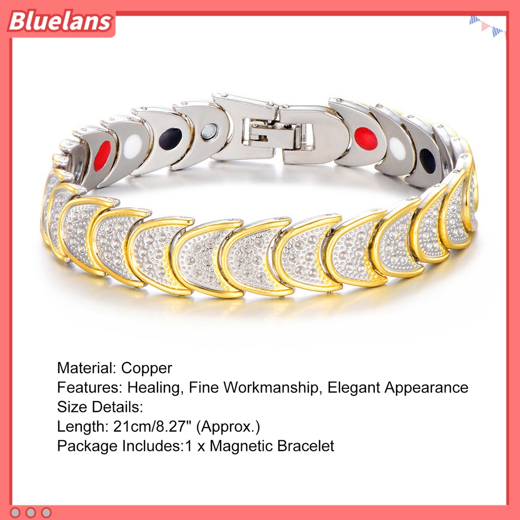 [BLS] Ic Gelang Lapis Emas Perawatan Sehat Penyembuhan Bulan Sabit Unisex Terapi Bangle Untuk Pacaran