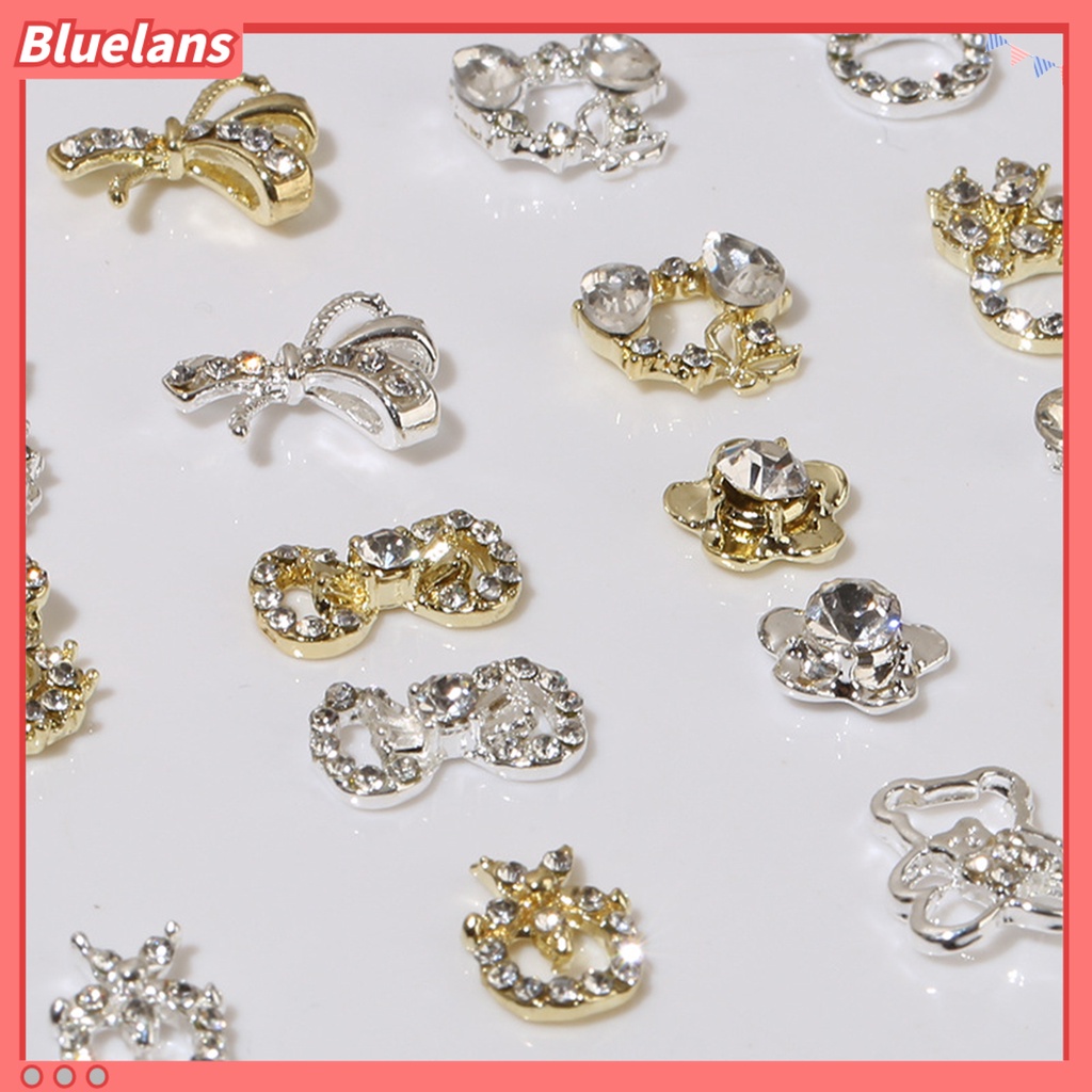 [BLM] 20pcs Hiasan Kuku Bentuk Halus Tahan Karat Alloy Bow-knot Wreath Nail Art Dekorasi Manicure Designs Perlengkapan Kuku