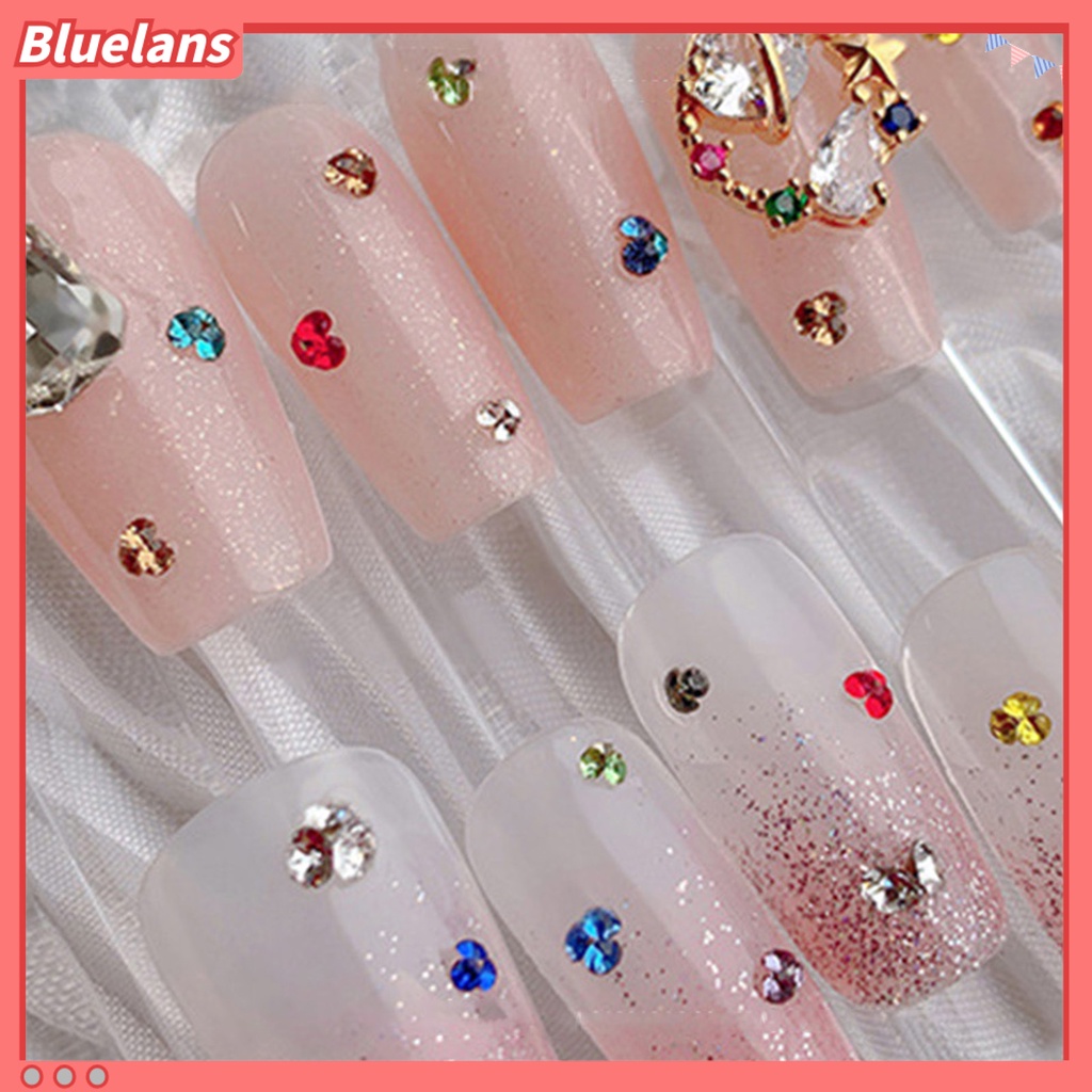 [BLM] 1440pcs /Bag Kaca Berlian Imitasi Indah DIY Ringan Kuku Runcing Bawah Berlian Imitasi Bulat Kecil Untuk Wanita