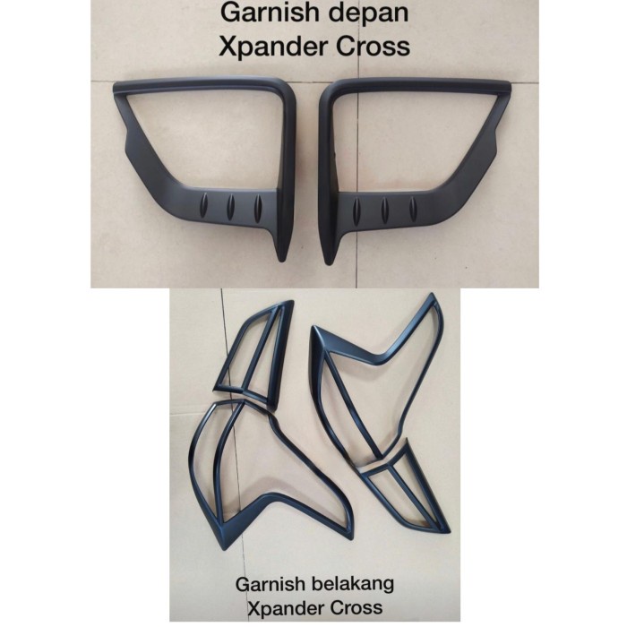 Paket garnish lampu hitam doff Xpander cross.
