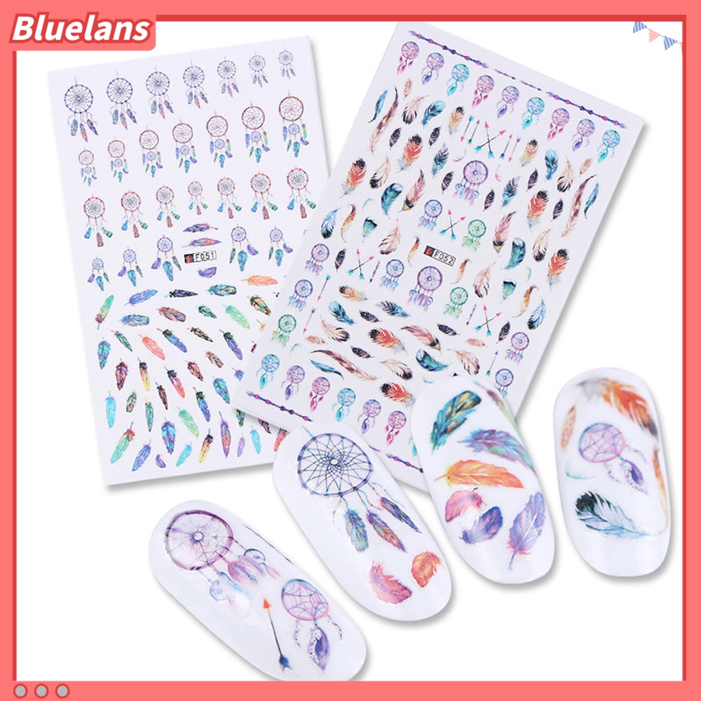 [BLM] Feather Decal Dream Catcher Kertas Cantik Fashionable Nail Art Sticker