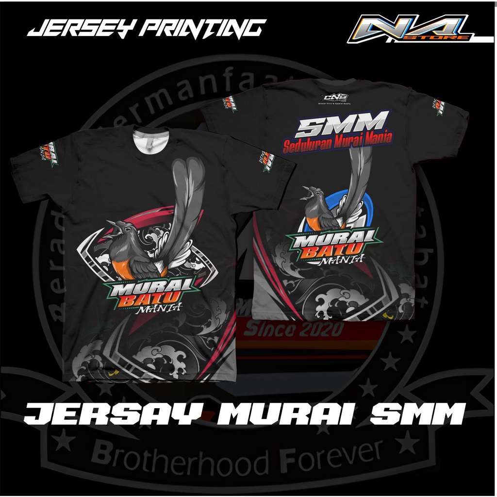KAOS JERSEY SMM seduluran murai mania PREMIUM QUALITY costum Na store