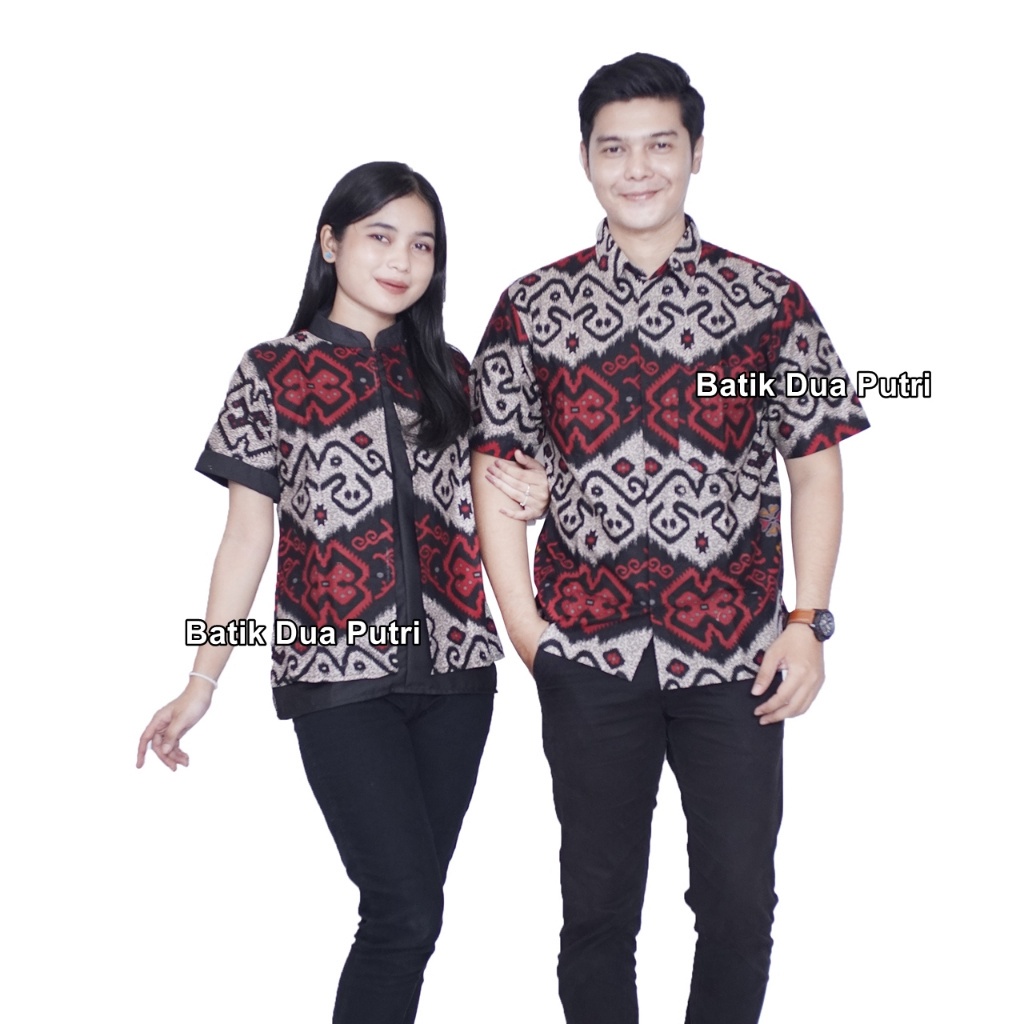 Couple Batik Wanita Pakaian Kemeja Pria - Blouse Wanita Modern Merput