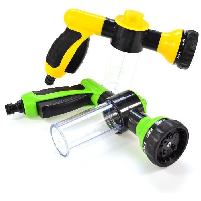 Semprotan Cuci Mobil Motor Dengan Tabung Sabun 8 Mode Semprotan Air Sabun