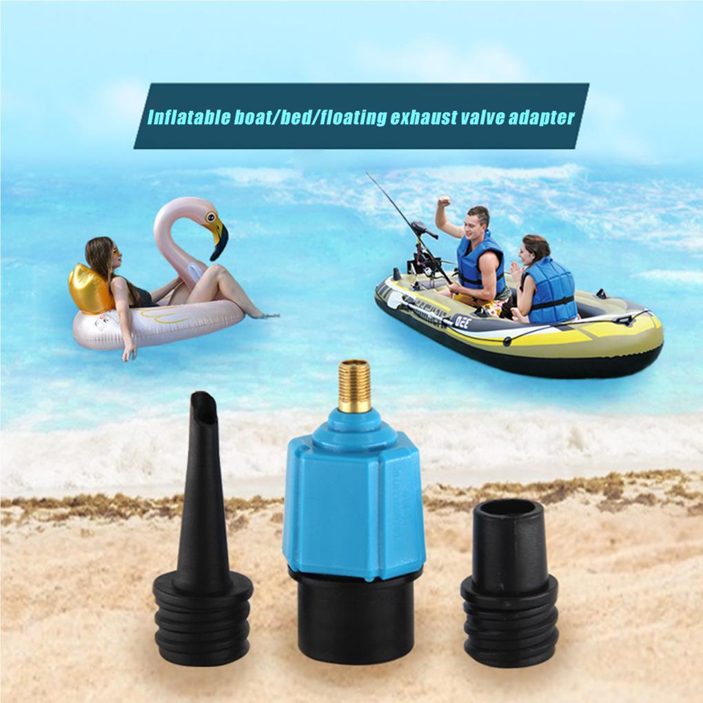 1pc Adaptor Katup Dayung Surfing SUP Dan 2PCS Gas Nozzle Untuk Tiup Kano Dinghies Kolam Tempat Tidur