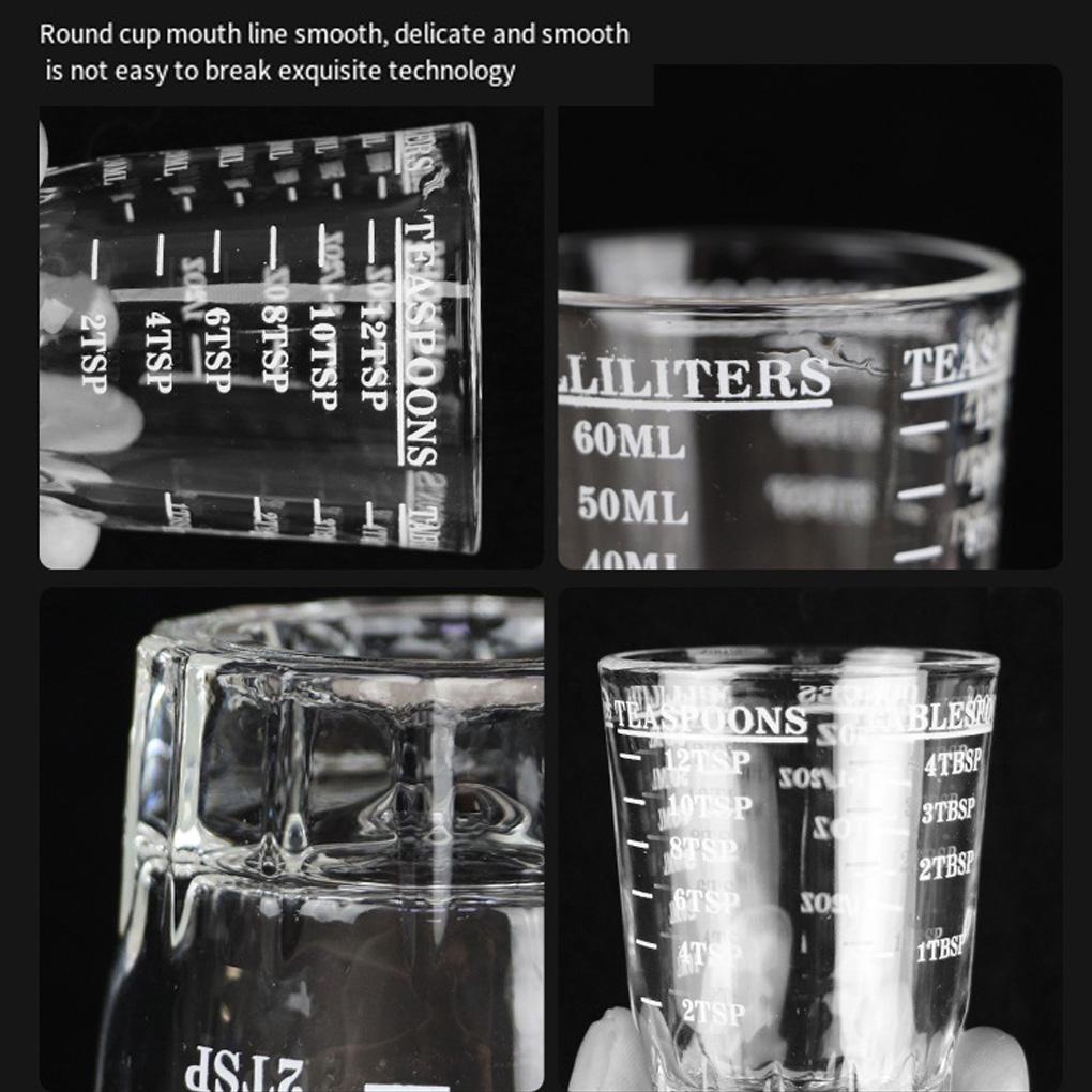 45ml Glass Bakeware Gelas Ukur Tembakan Cairan Heavy Ounce Cups Baking Tools Transparan Untuk Peralatan Alat Ukur