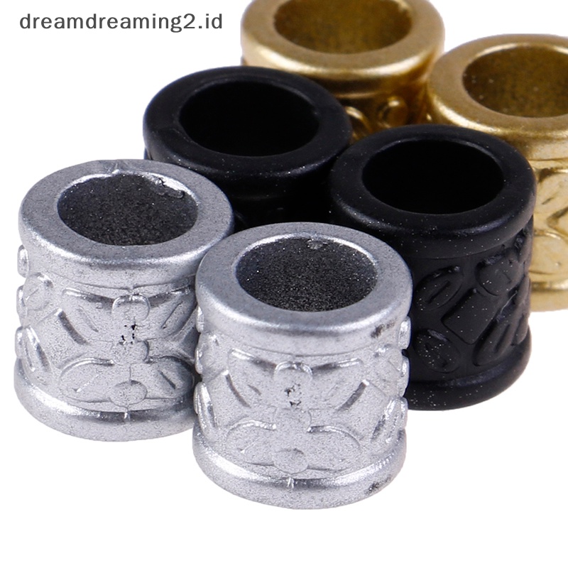 (drea) 10pcs/pack Dreadlock Rambut Kepang Cincin Manik-Manik Gimbal Manset Klip Aksesoris Rambut //