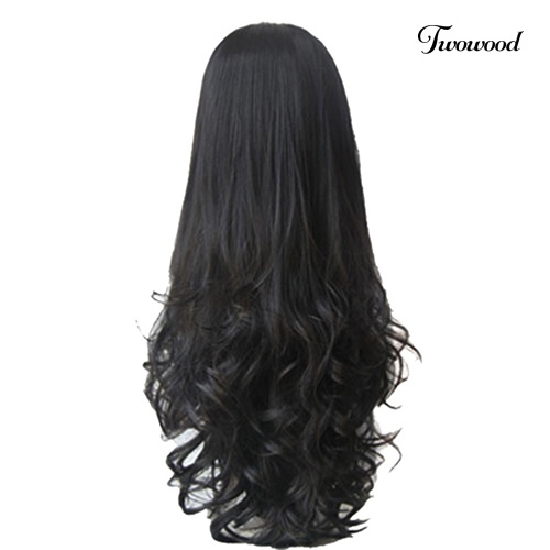 Twowood Fashion Wanita Cosplay Seksi Keriting Bergelombang Setengah Kepala Rambut Band Rambut Ekstensi Wig