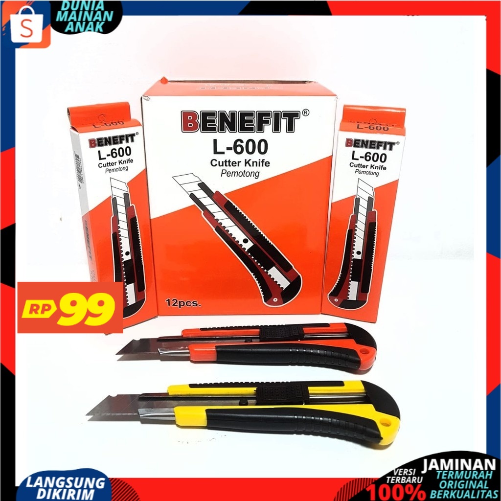 ( PROMO 99 ) Pisau cutter besar BENEFIT L-600 Anti Karat Termurah