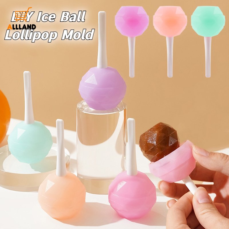 Cetakan Es Bola Silikon Warna Permen/ Cetakan Lolipop DIY Homemade/ Alat Pembuat Makanan Pelengkap Bayi Dapur