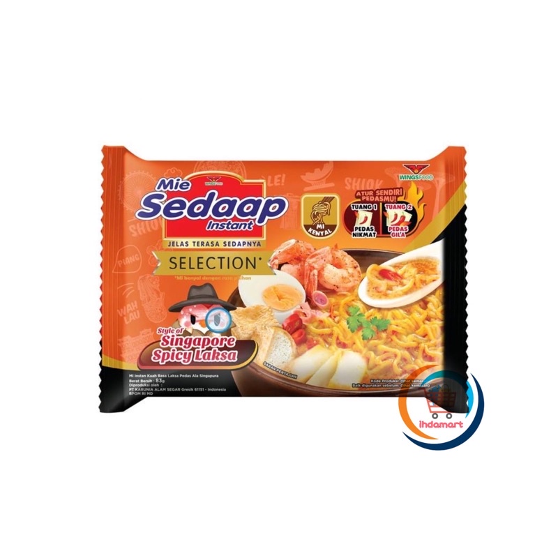 

Mie Sedaap Singapore Spicy Laksa 83 gr (Isi 10 pcs)