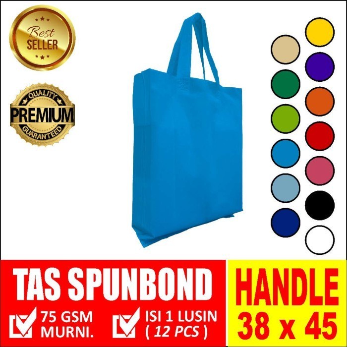 

[SC] Tas Spunbond Handle 38x45cm / Lusinan / Banyak Warna - Merah