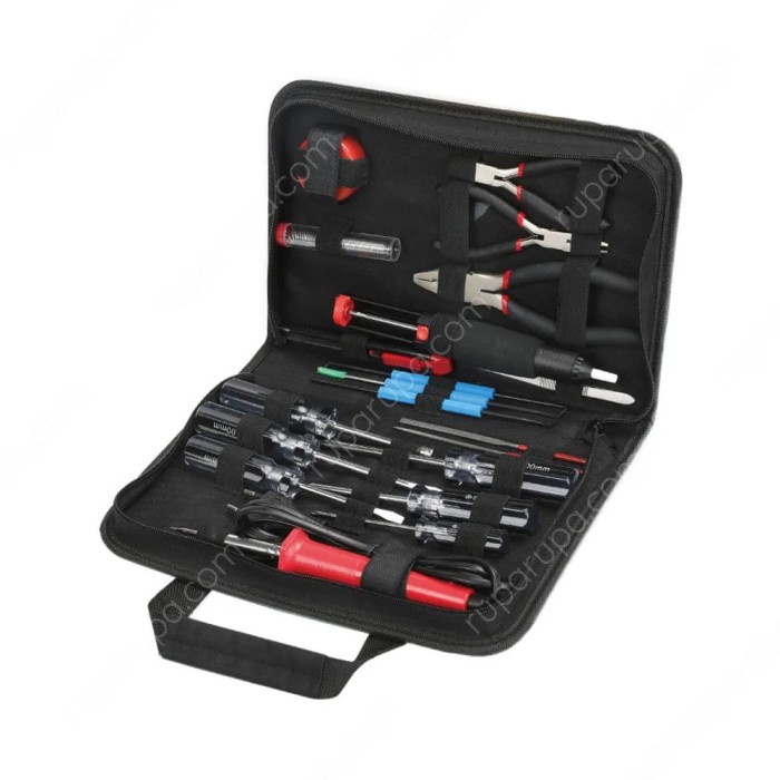 Krisbow Set 20 Pcs Perkakas Elektronik Toolkit elektrik