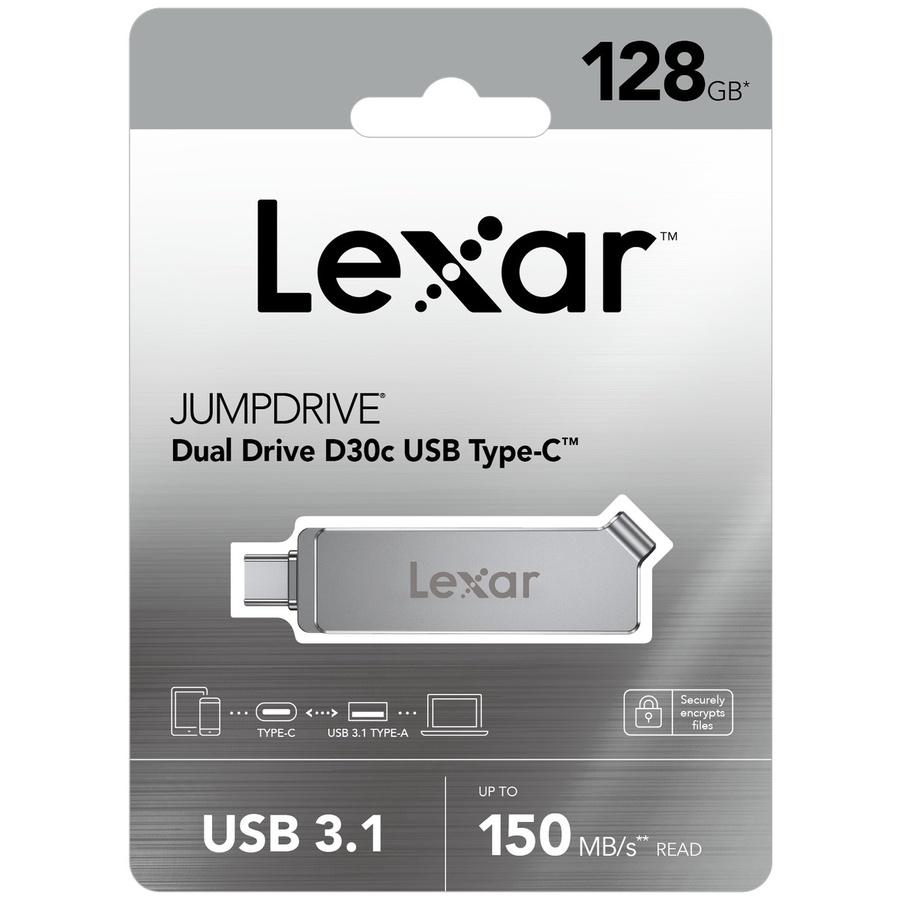 Lexar JumpDrive D30 OTG Type C USB 3.1 - 128GB  D 30