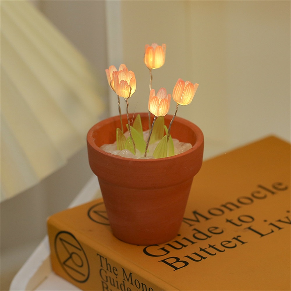 Paket Bahan Handmade Untuk Buket Miniatur Dan Bingkai Foto Diy Tulip Night Light Kit Untuk Hadiah Ulang Tahun Pacar Atau Sahabat