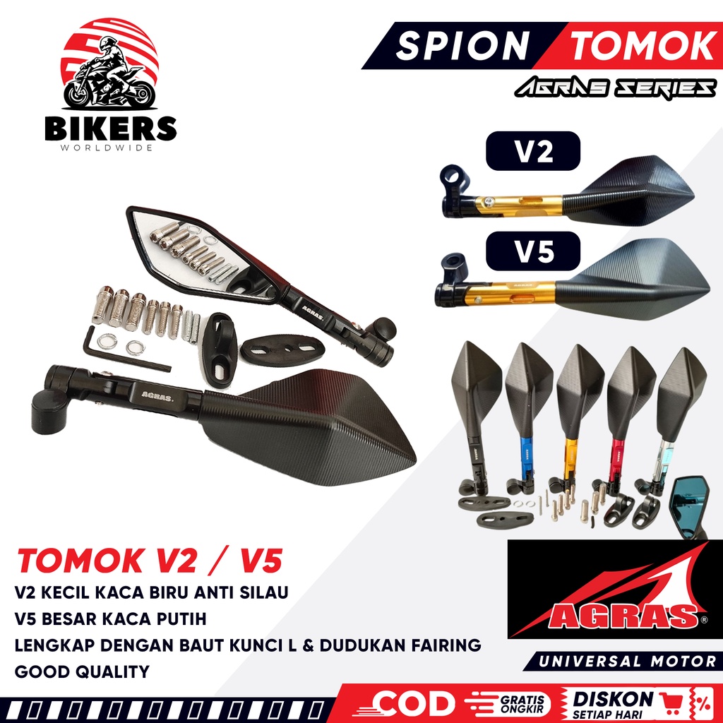 Spion Tomok CNC V2 V5 Spion Tomok Full Cnc Universal Nmax Aerox Beat Mio Vario Vixion Ninja Spion Mo