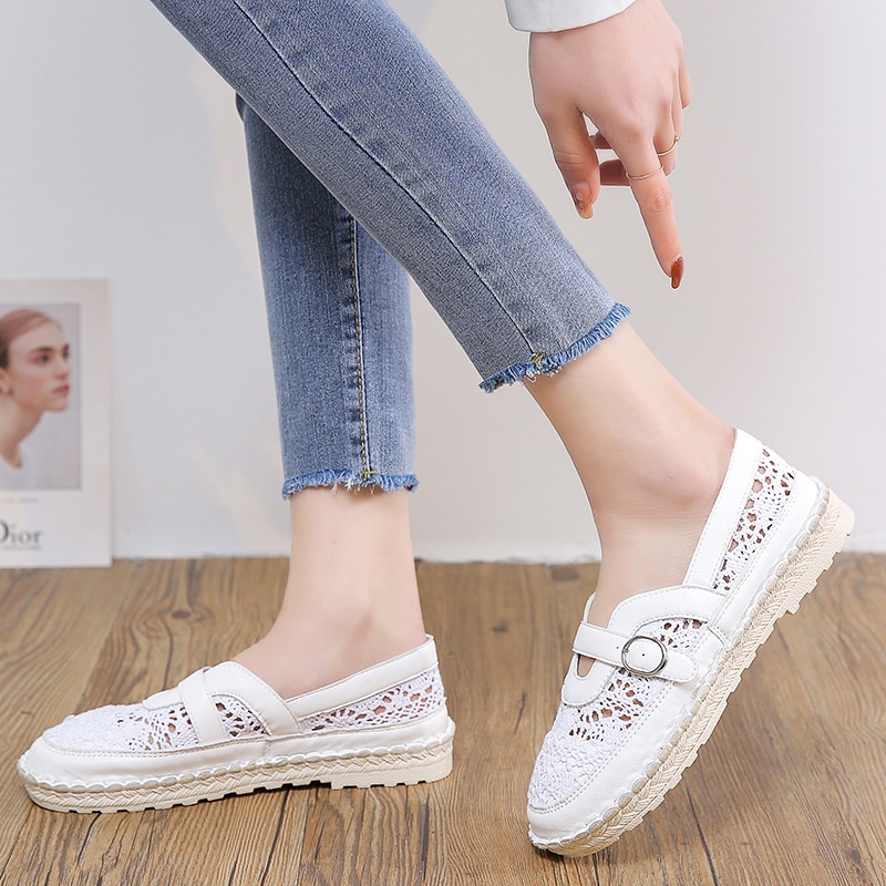 COD 665 Sepatu Sneakers Slip On Brukat Casual Wanita Premium