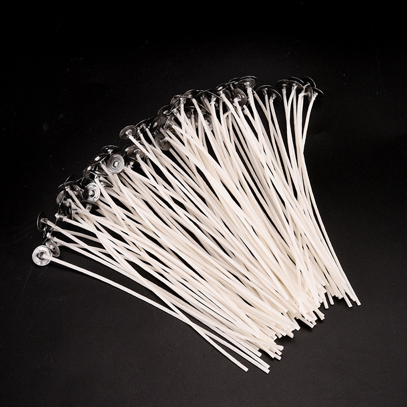 Rsid Span-new 100pcs wicks cotton core Pra wd Dengan sustainers Untuk Membuat Jelly 15cm