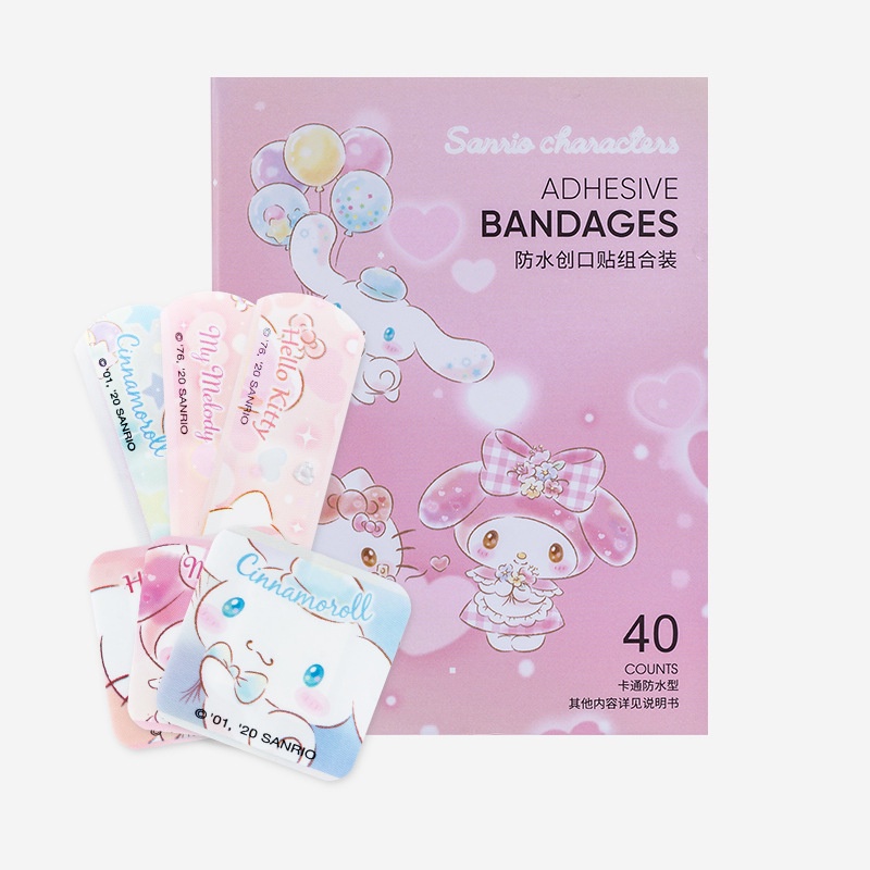 (40 PC) MINISO PLESTER LUKA Sanrio Characters ORI / HANDSAPLAST CINNAMOROLL KUROMI MELODY