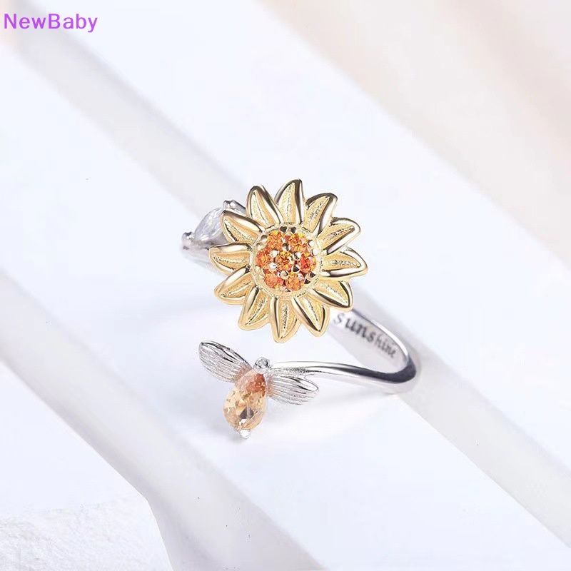 Newbaby Fidget Ring Sunflower European and American Fingertip Turntable Autism Gift ID
