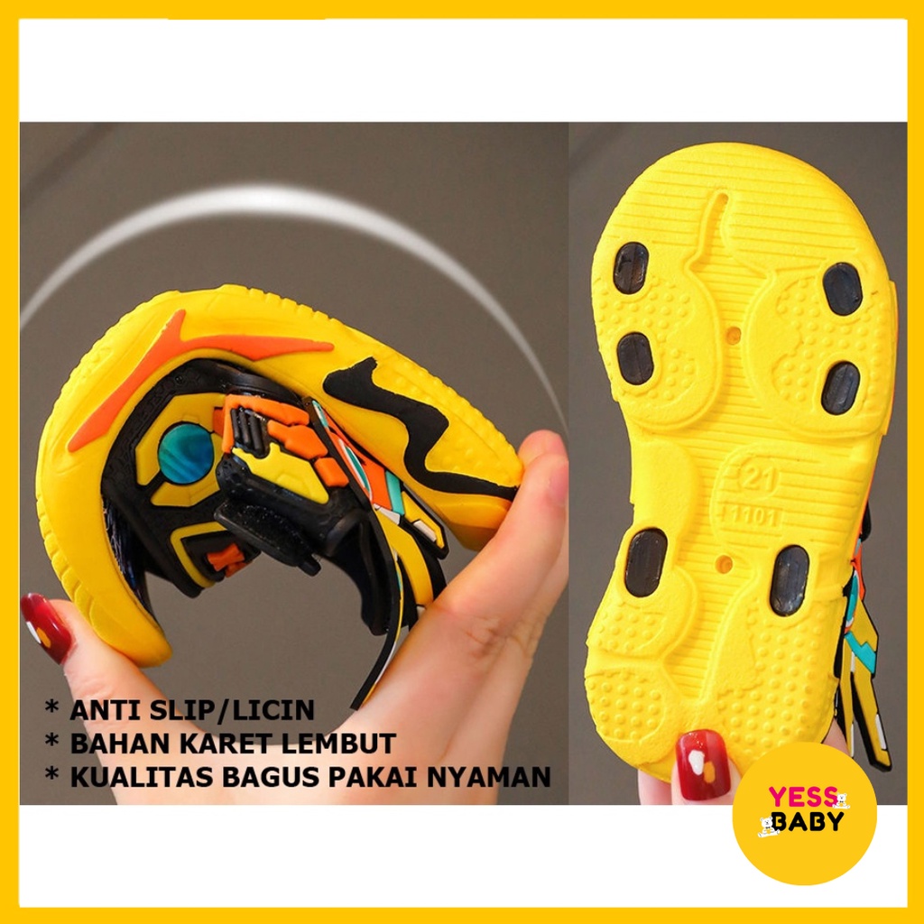 [COD] YESSBABY Sandal ROBOT Transformers Anak Laki-laki Termurah Sepatu Sendal Gunung Sport Import Fashion Terbaru Kekinian