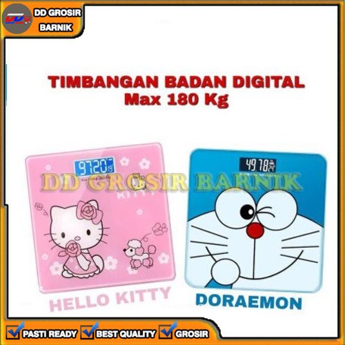 [DGB] TIMBANGAN BERAT BADAN DIGITAL LCD KARAKTER DORAEMON HELLO KITTY HELLOKITTY 180KG 180 KG BODY WEIGHT SCALE MULTIFUNGSI SERBAGUNA