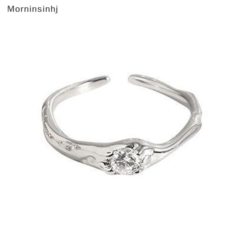 Mornin Retro Gothic Warna Silver Zircon Alloy Cincin Untuk Wanita Gadis Vintage Kristal Terbuka Dapat Disesuaikan Rings Punk Geometri Pesta Perhiasan id