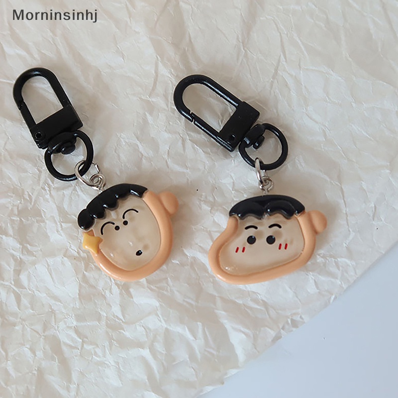 Mornin Crayon Shinchan Kartun Boneka Lucu Aksesoris Resin Bahan Diy Gantungan Kunci id