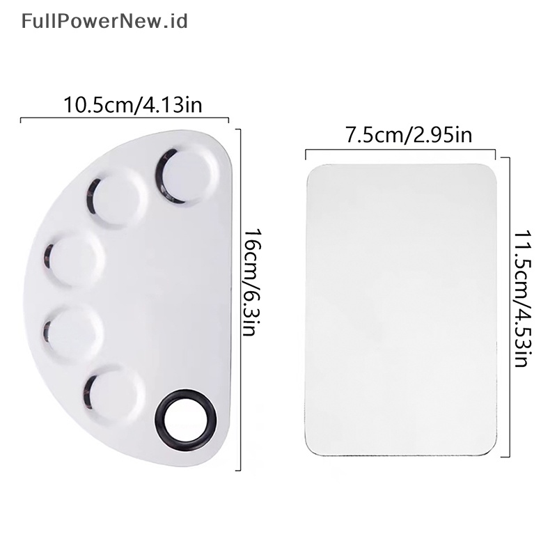 Power Stainless Steel Makeup Mixer Kosmetik Nail Art Mixing Set Palette Spatula Alat ID