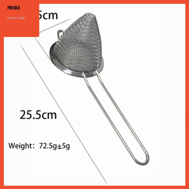 [Predolo] Saringan Cocktail Kerucut Gagang Panjang Bahan Stainless Steel304 Untuk Minyak Cocktails Teh