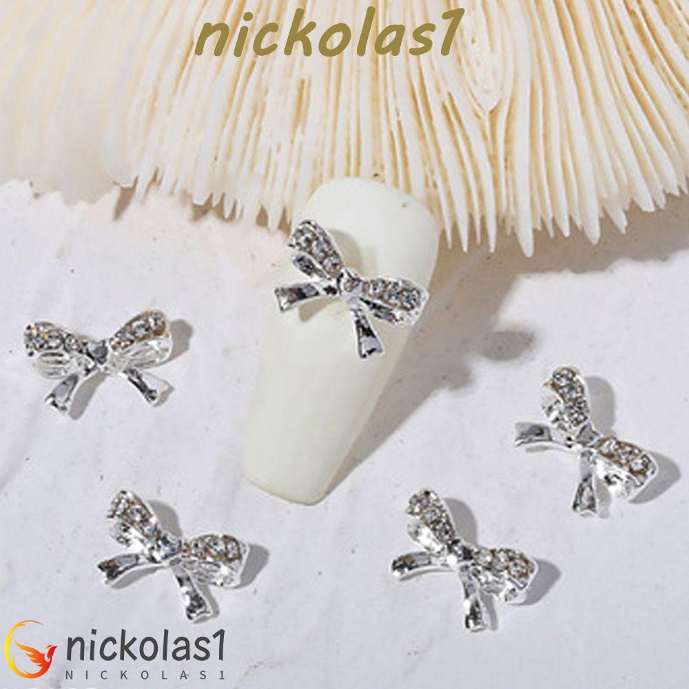 Nickolas1 Dekorasi Nail Art 3D 20Pcs /set Gaya Bownot Alloy Manicure Aksesoris