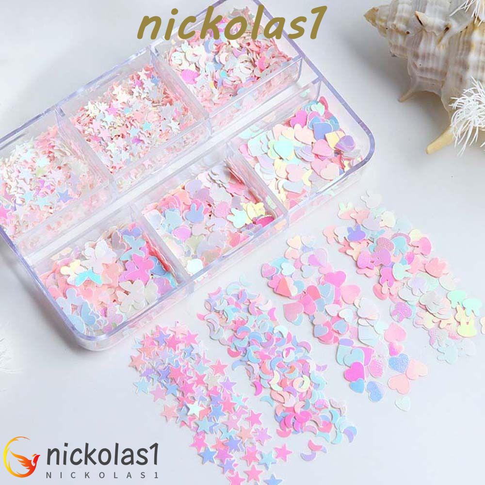 Nickolas1 Paku Payet 6kisi Jepang Nail Art Kupu-Kupu Bintang Bulu Mata Palsu Dekorasi Manicure Accessories Rabbit Nail Decorations