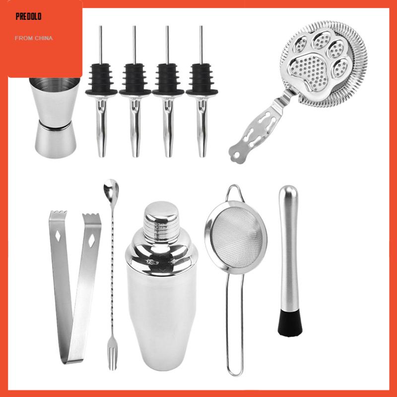 [Predolo] Cocktail Shaker Kits Cocktail Making Set Untuk Minuman Travelling Bar Aksesoris