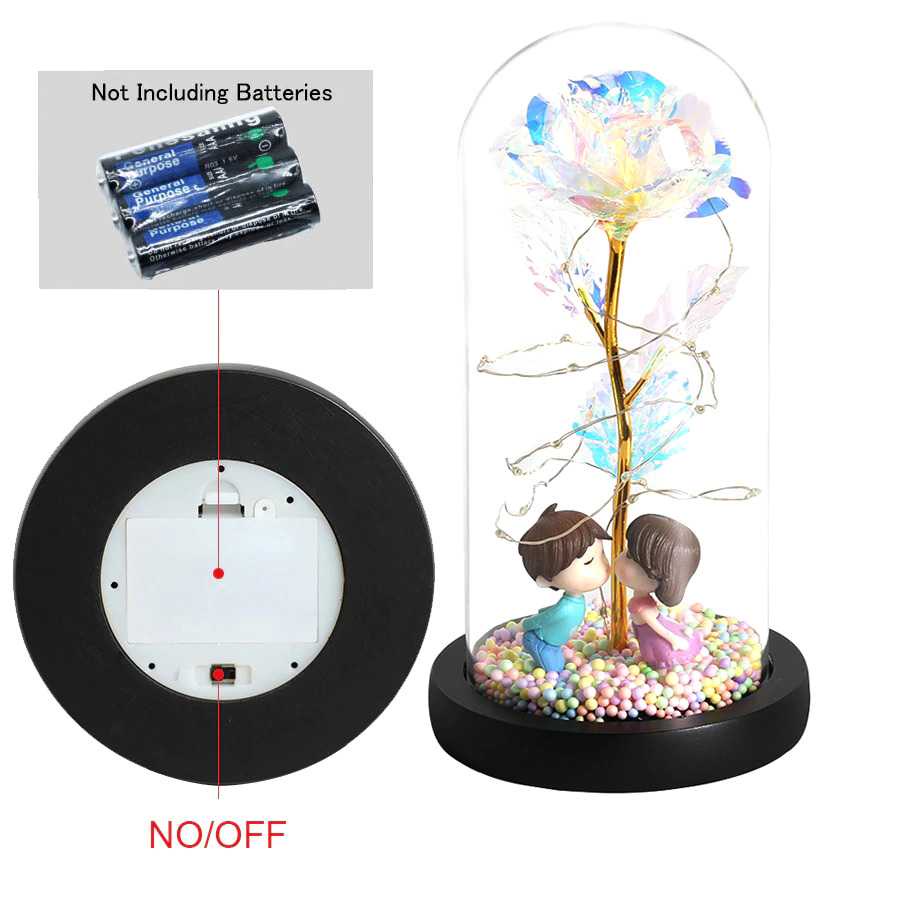 TD - LMP TaffHOME Lampu Meja Hias LED Galaxy Rose Kissing Kraft Colorful Light - MSFRG-A01