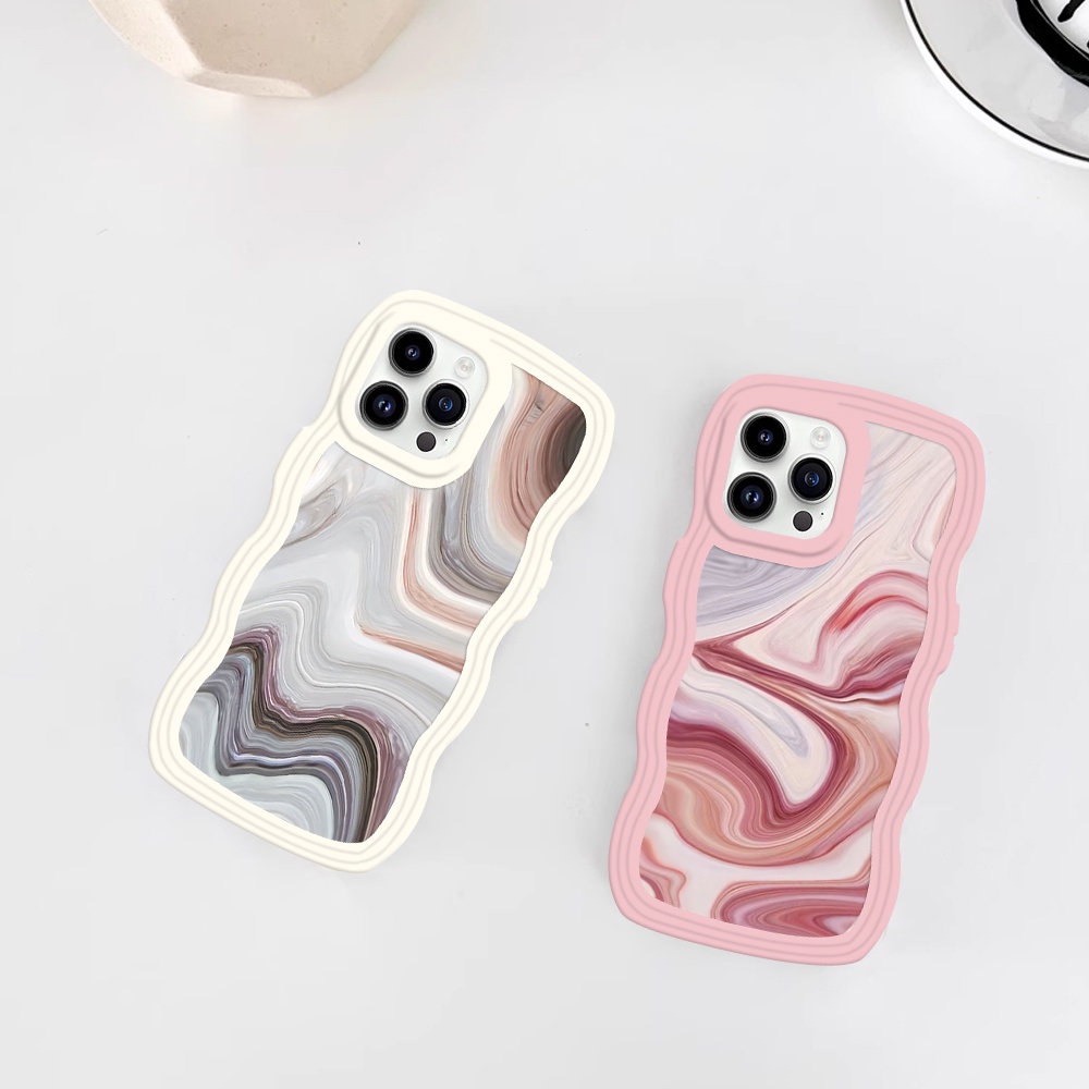 Marble Case Redmi Note12 Pro Poco C40 Redmi A1 A2 10C 10A 9C 9T Note 11S 10 5G 10S 9S 8 Pro Xiaomi Poco M5S M3 X3 Pro NFC Tekstur Bergelombang Sarung Silikon Lembut