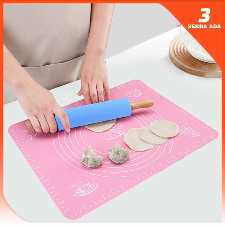 Rolling Pin Adonan Kue Silikon / Rolling Pin Silikon / Penggiling Adonan Kue / Rolling Pin Kecil